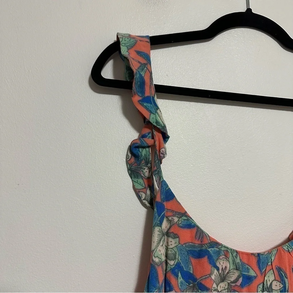 Free People Dear You Floral Backless Ruffle Mini Dress